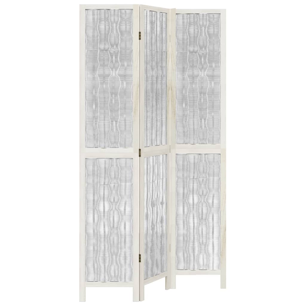 Paravent 6 Panneaux Japonais En Bois Blanc 264x175 Cm - Séparateur De Pièce Déco