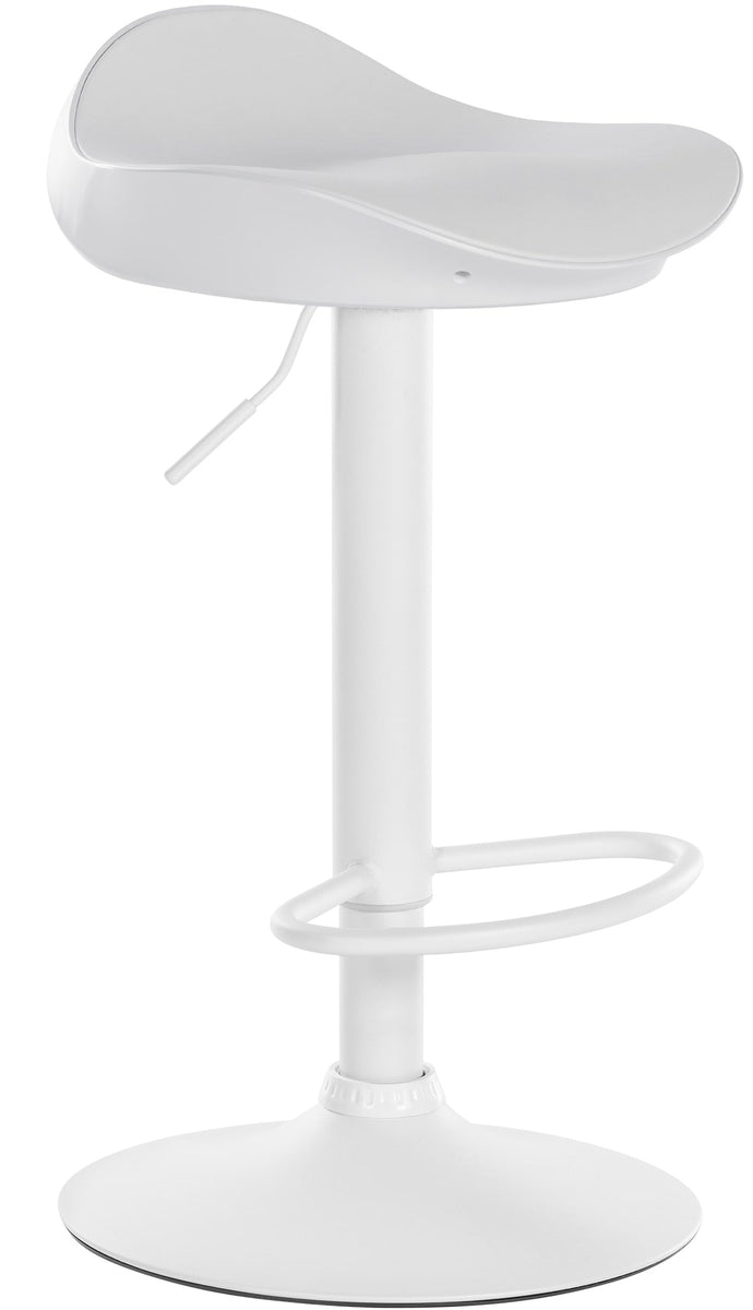 Tabouret de bar design ajustable de style retro avec pied central en inox