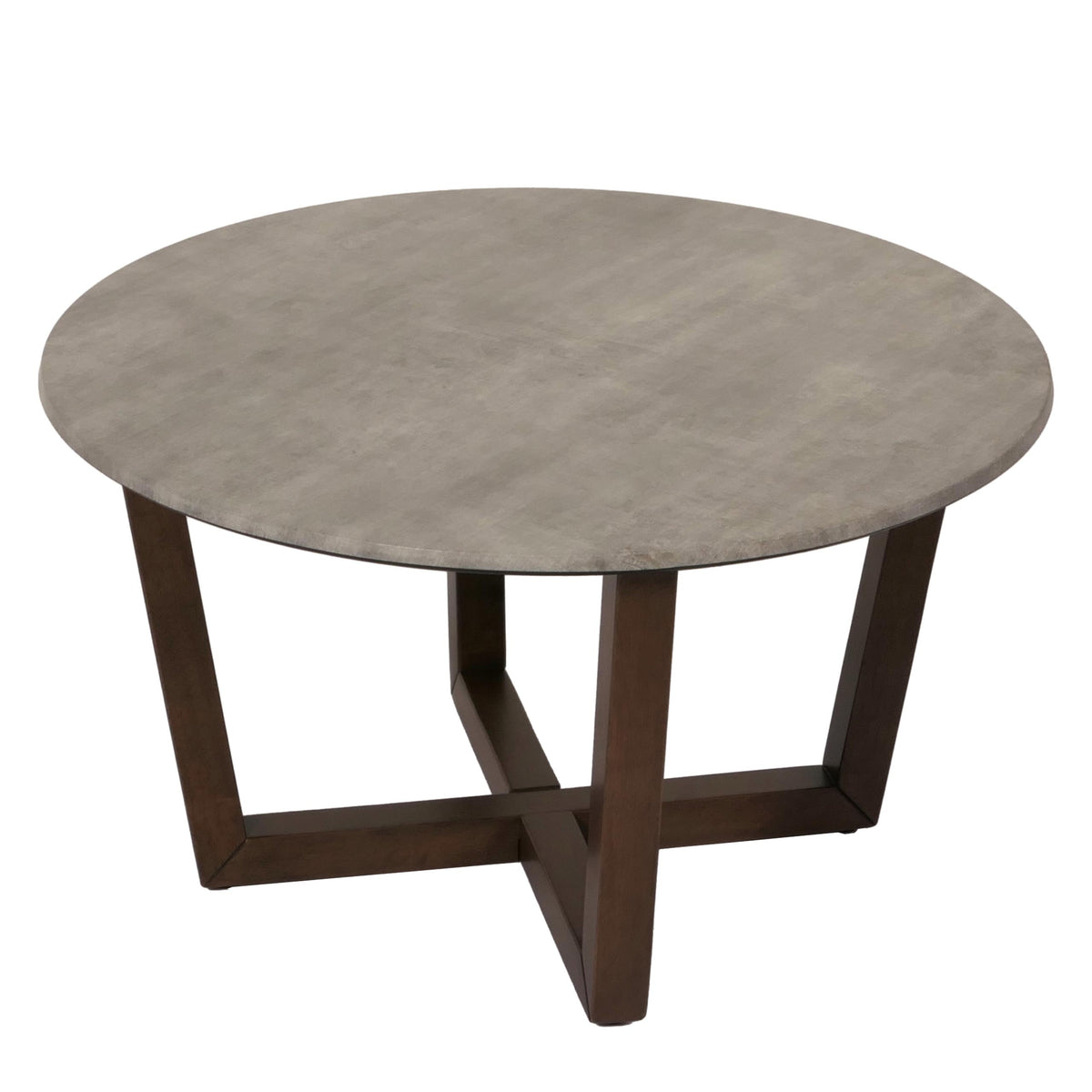 Table basse table d'appoint en bois et HDF diamètre 80 cm aspect béton ...
