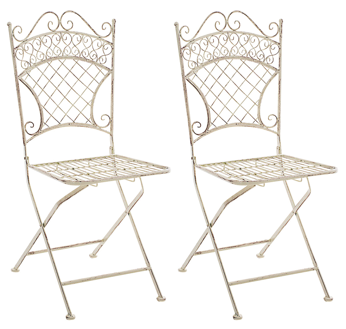 Lot de 2 chaises pliables pour jardin terrasse balcon design rustique ...