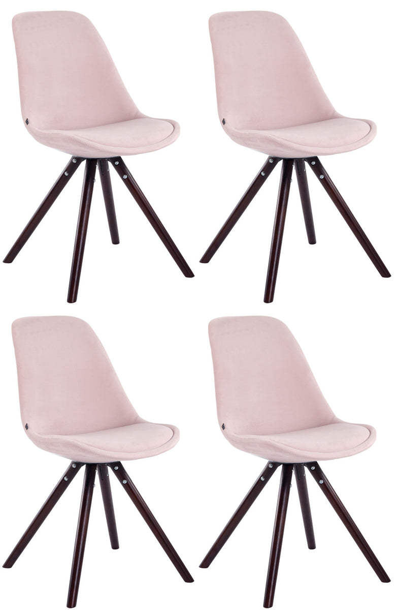 Chaise à Bascule Velours Rose - Fauteuil Relax Salon - Bois Et Acier - Confortable Et Stable - 110kg Max